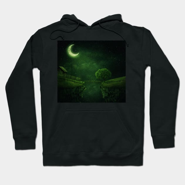 countryside night Hoodie by psychoshadow